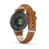 Garmin Lily 2 Classic Cream Gold with Tan Leather Band