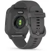 Garmin Venu Sq 2 Slate Aluminum Bezel with Shadow Gray Case and Silicone Band