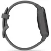 Garmin Venu Sq 2 Slate Aluminum Bezel with Shadow Gray Case and Silicone Band