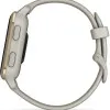 Garmin Venu Sq 2 Music Edition Cream Gold Aluminum Bezel with French Gray Case and Silicone Band