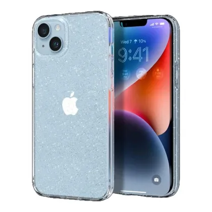 Чехол Spigen Liquid Crystal Glitter для iPhone 14 Plus (Crystal Quartz)