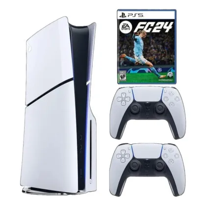 Ігрова приставка Sony PlayStation 5 Slim (BluRay) + FC 24 + Dualsense White