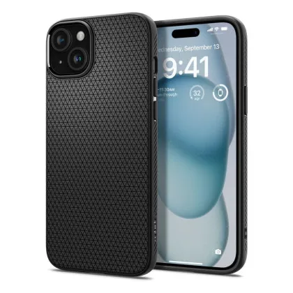 Чохол Spigen Liquid Air для iPhone 15 (Matte Black)