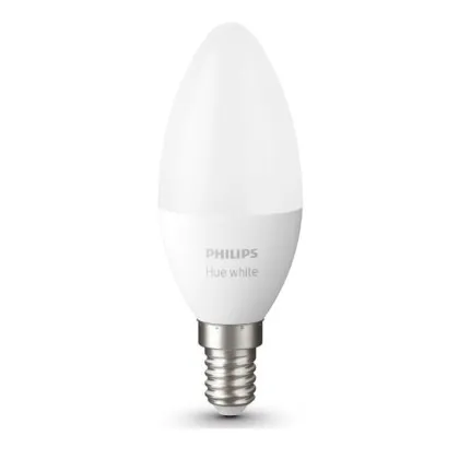 Розумна лампа Philips Hue E14, 5.5W(40Вт), 2700K, Bluetooth, з регулюванням яскравості світла (White)