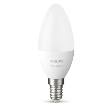 Розумна лампа Philips Hue E14, 5.5W (40Вт), 2700K, White, ZigBee, Bluetooth, регулювання яскравості, 2шт