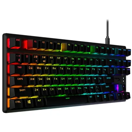 Клавіатура ігрова HyperX Alloy Origins Core PBT Aqua USB RGB (Black)