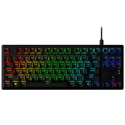 Клавіатура ігрова HyperX Alloy Origins Core PBT Aqua USB RGB (Black)