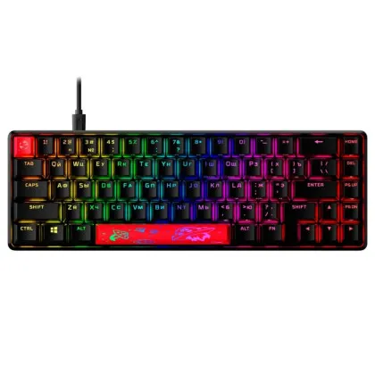 Клавіатура ігрова HyperX Alloy Origins 65 Red USB RGB (Black)