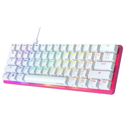 Клавіатура ігрова HyperX Alloy Origin 60 Red USB RGB ENG/RU (Pink)