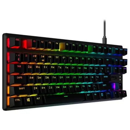 Клавіатура ігрова HyperX Alloy Origins Core PBT Red USB RGB ENG/UA (Black)