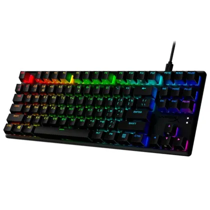 Клавіатура ігрова HyperX Alloy Origins Core PBT Red USB RGB ENG/UA (Black)