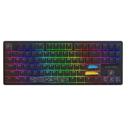 Клавіатура ігрова HATOR Rockfall 2 Mecha TKL Authentic Edition (Black)