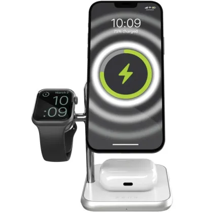 Безпровідна зарядка Zens 4-in-1 MagSafe + Watch Wireless Charging Station (White) (ZEDC22W/00)