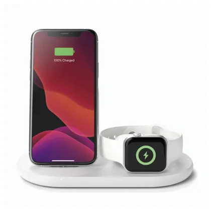 Зарядний пристрій Belkin Boost 3-in-1 Wireless Charger (White)