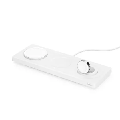 Бездротова зарядка Belkin 3-in-1 BoostCharge Pro MagSafe Wireless Stand (White)