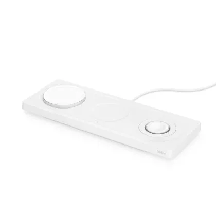 Бездротова зарядка Belkin 3-in-1 BoostCharge Pro MagSafe Wireless Stand (White)