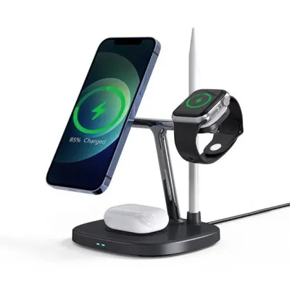 Бездротова зарядка WiWU 4-in-1 Wireless Charger (Black)