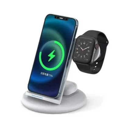 Бездротова зарядка WiWU 3-in-1 Wireless Fast Charger (White)