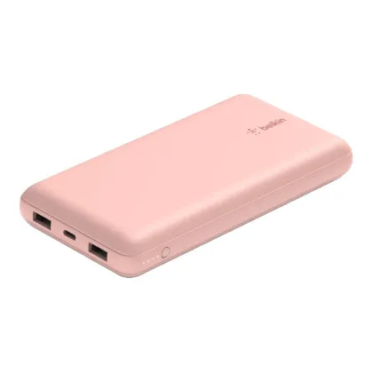 Портативний акумулятор Power Bank Belkin 20000mAh, 15W, Dual USB-A, USB-C (Rose Gold)