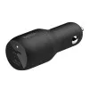 Автомобільний зарядний пристрій Belkin Dual USB-C Car Charger 36W (Black)