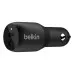 Автомобільний зарядний пристрій Belkin Dual USB-C Car Charger 36W (Black)