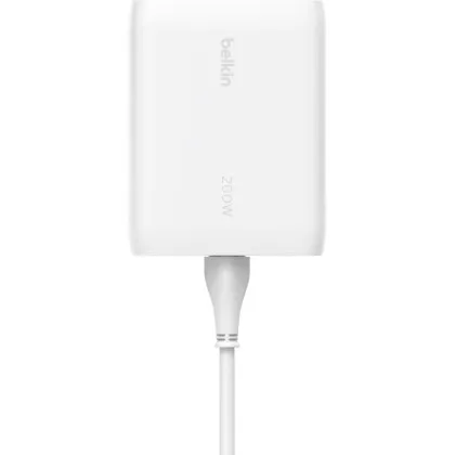 Блок живлення Belkin 200Вт 4хUSB-С GAN PD PPS (White)