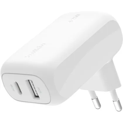 Блок живлення Belkin Home Charger 42W USB-C PD PPS 30Вт, USB-A 12Вт (White)