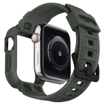 Чохол-ремінець Spigen Rugged Armor Pro для Apple Watch 44/45mm (Military Green)