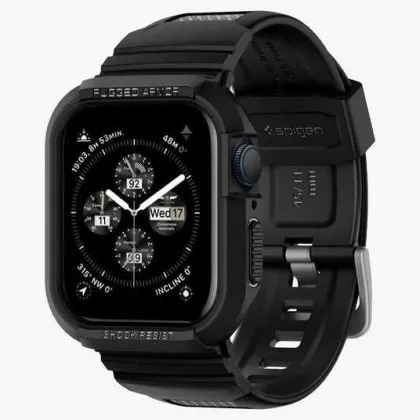 Чохол-ремінець Spigen Rugged Armor Pro для Apple Watch 44/45mm (Black)