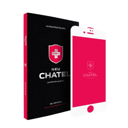 Захисне скло NEU Chatel Full 3D Crystal для iPhone 7+/8+ (White) у Запоріжжі