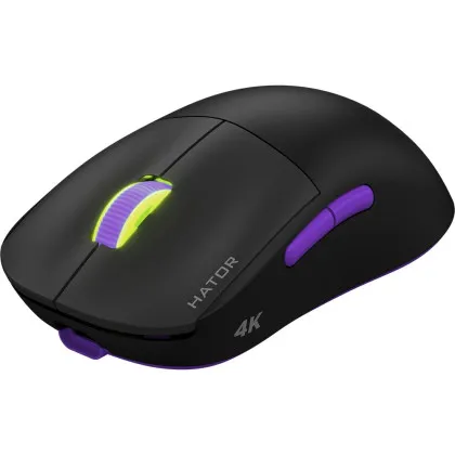 Игровая мышь HATOR Quasar 2 ULTRA 4K Wireless (Black/Lilac) (HTM570BL)