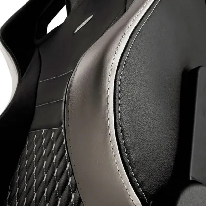 Кресло для геймеров Noblechairs EPIC Real Leather (Black/White/Red) в Бердичеве